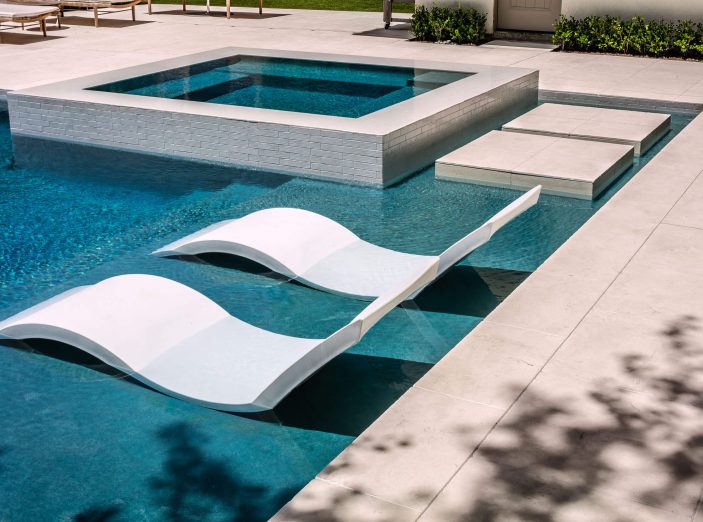 Chic Modern Swimming Pool and Garden