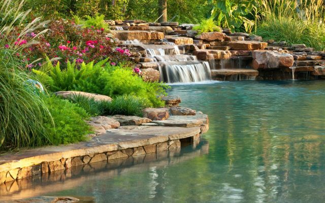 Center Your Landscape on a Fiber Optic Fountain