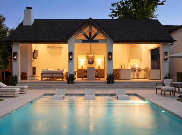 Southside Place Pool House Garden