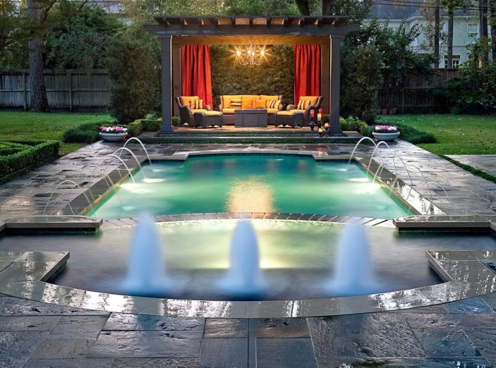 Traditional Pool and Landscaping